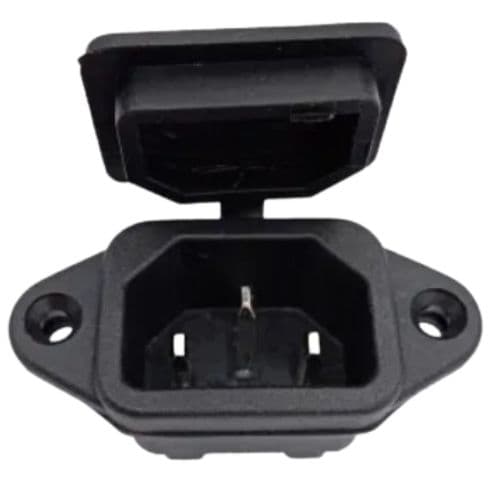 IEC SCREW MOUNT MALE CONNECTER WITH RUBBER COVER (113e) - Image 2