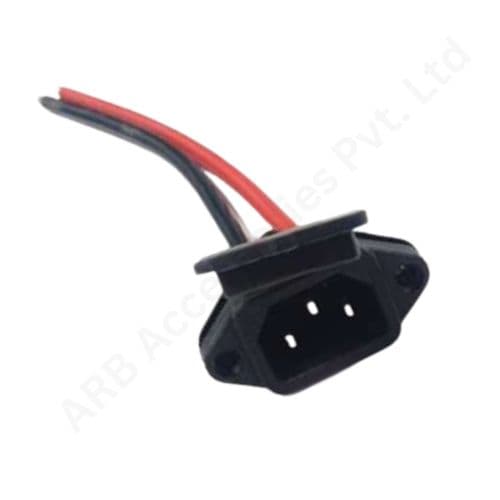 IEC MALE CONNECTER -RUBBER CAP WITH 15CM 10AWG WIRE (165e) - Image 2