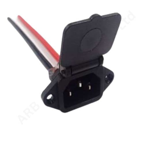 IEC MALE CONNECTER -SPRING CAP WITH 15CM 10AWG WIRE (165f) - Image 2