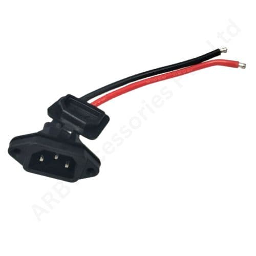 IEC MALE CONNECTER -RUBBER CAP WITH 15CM 12AWG WIRE (4168) - Image 2