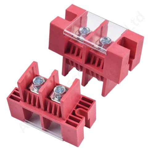 FENCE TERMINAL 100A  2IN-2OUT (RED) (7f1f) - Image 2