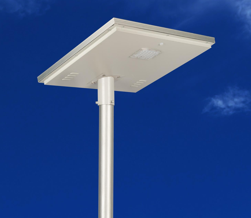 Aluminium All In One Solar Street Light Lens Model 24 Watt Light 12.8V 24Ah Battery 75W Solar Panel