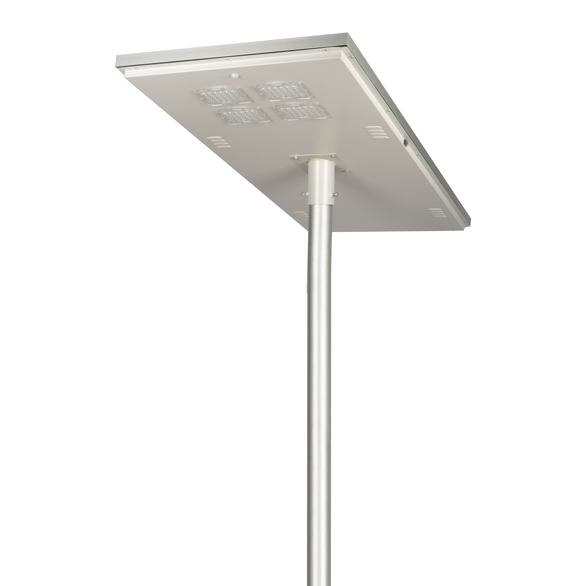 Aluminium All In One Solar Street Light Lens Model 50 Watt Light 12.8V 48Ah Battery 165W Solar Panel