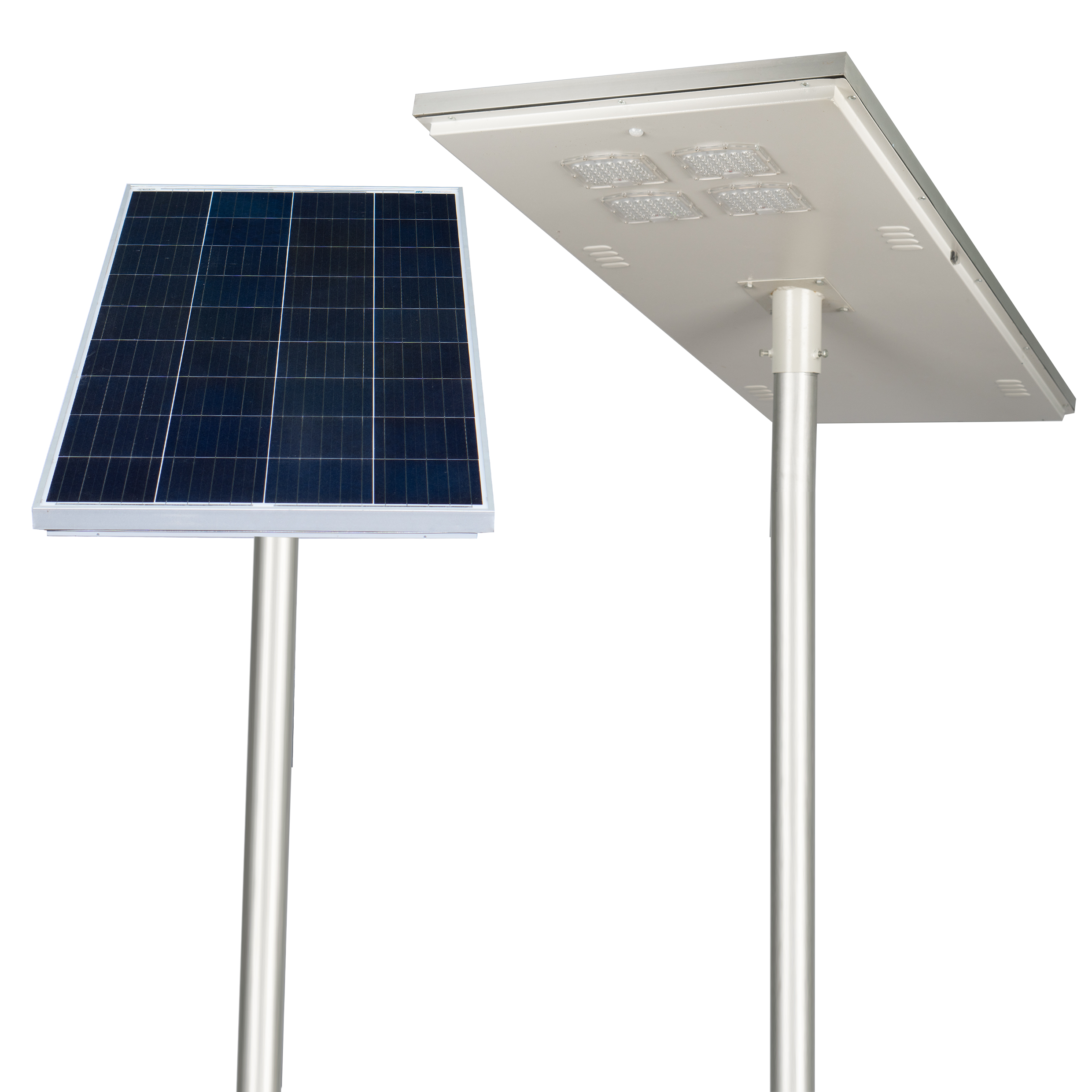 Aluminium All In One Solar Street Light Lens Model 60 Watt Light 12.8V 54Ah Battery 200W Solar Panel