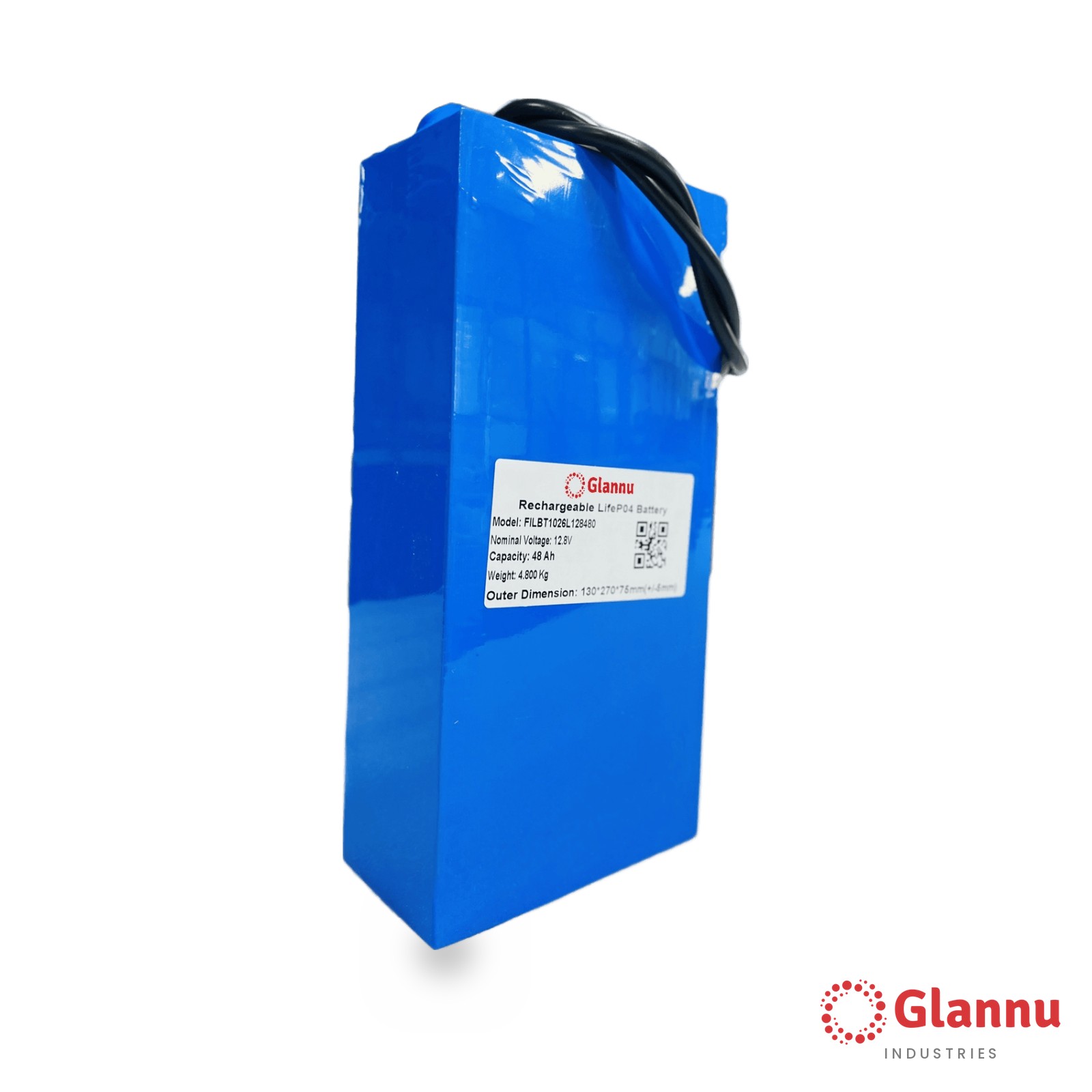12V 48Ah LiFePO4 Lithium Battery Pack – Glannu 12.8V Soft Pack, 20A BMS (1248) - Image 9