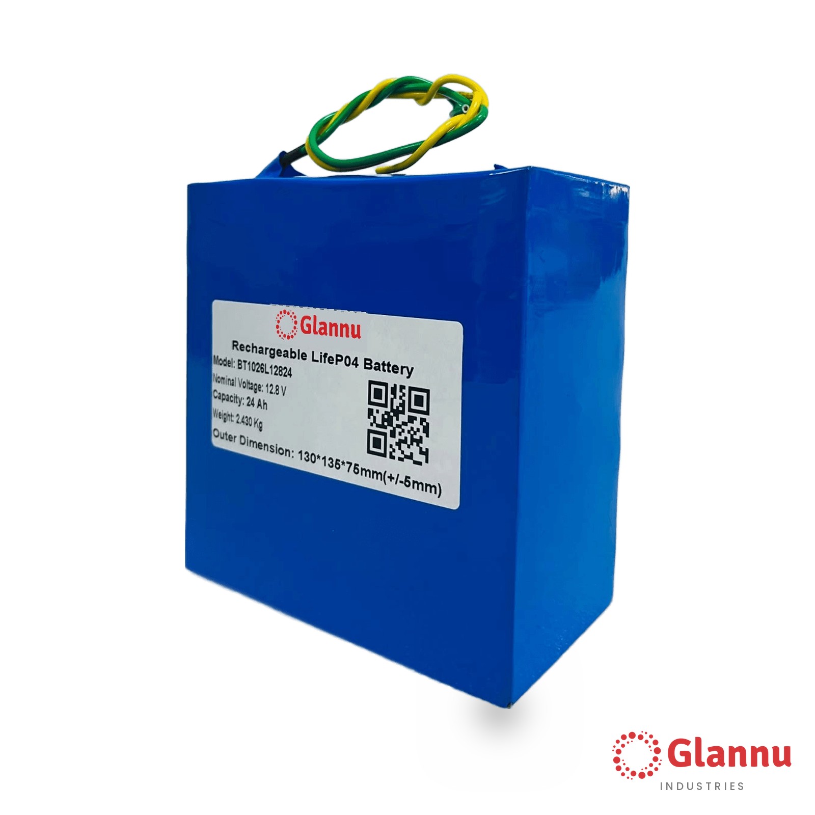 12V 24Ah LiFePO4 Lithium Battery Pack – Glannu 12.8V Soft Pack, 10A BMS (1224) - Image 7