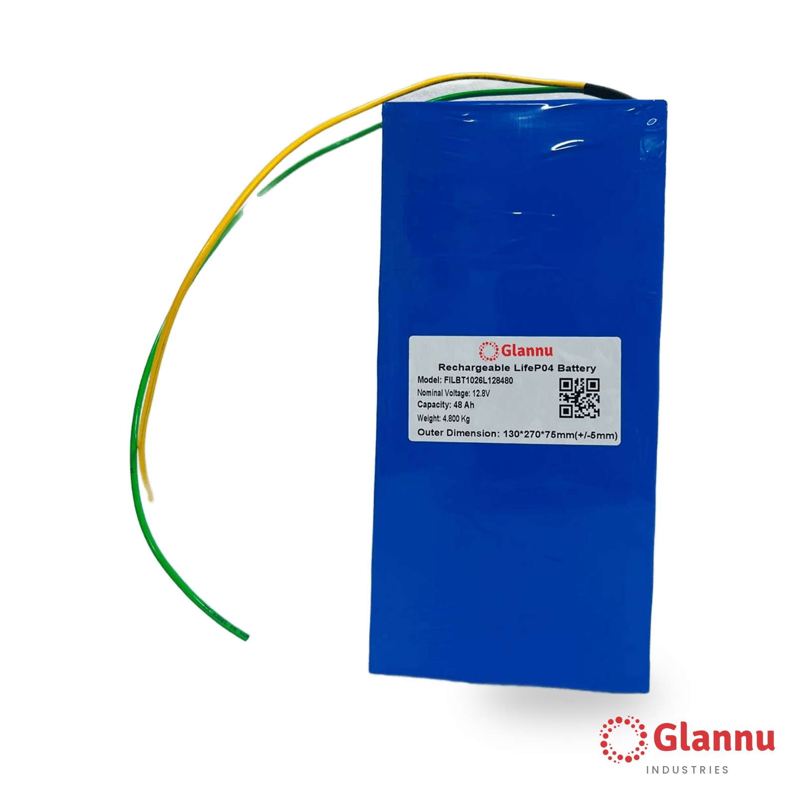 12V 48Ah LiFePO4 Lithium Battery Pack – Glannu 12.8V Soft Pack, 20A BMS (1248) - Image 6