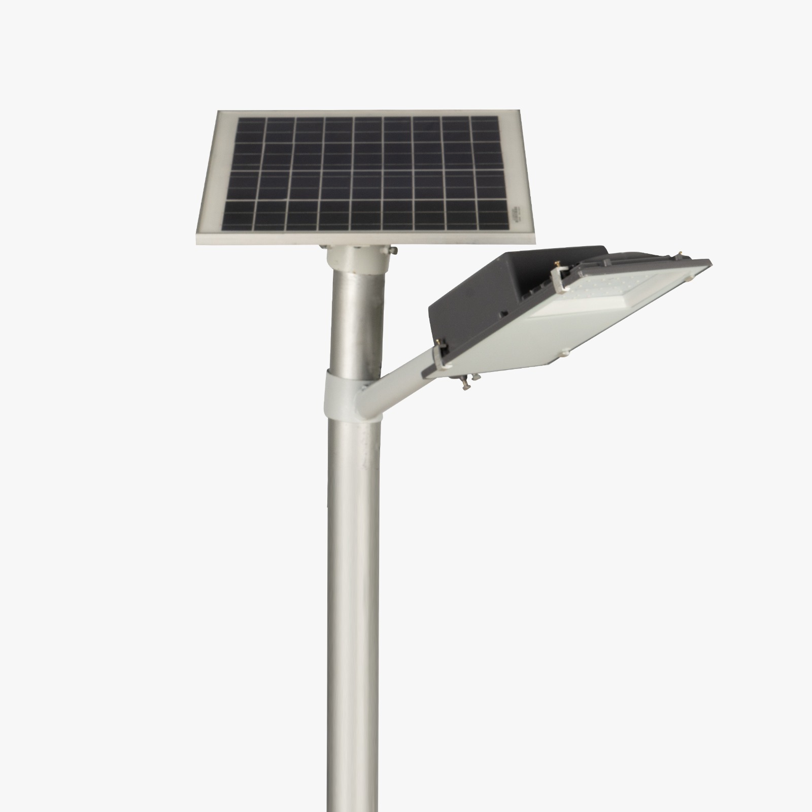 Semi Integrated Solar Street Light Glass Model 12 Watt Light 12.8V 12Ah Battery 40W Solar Panel 3