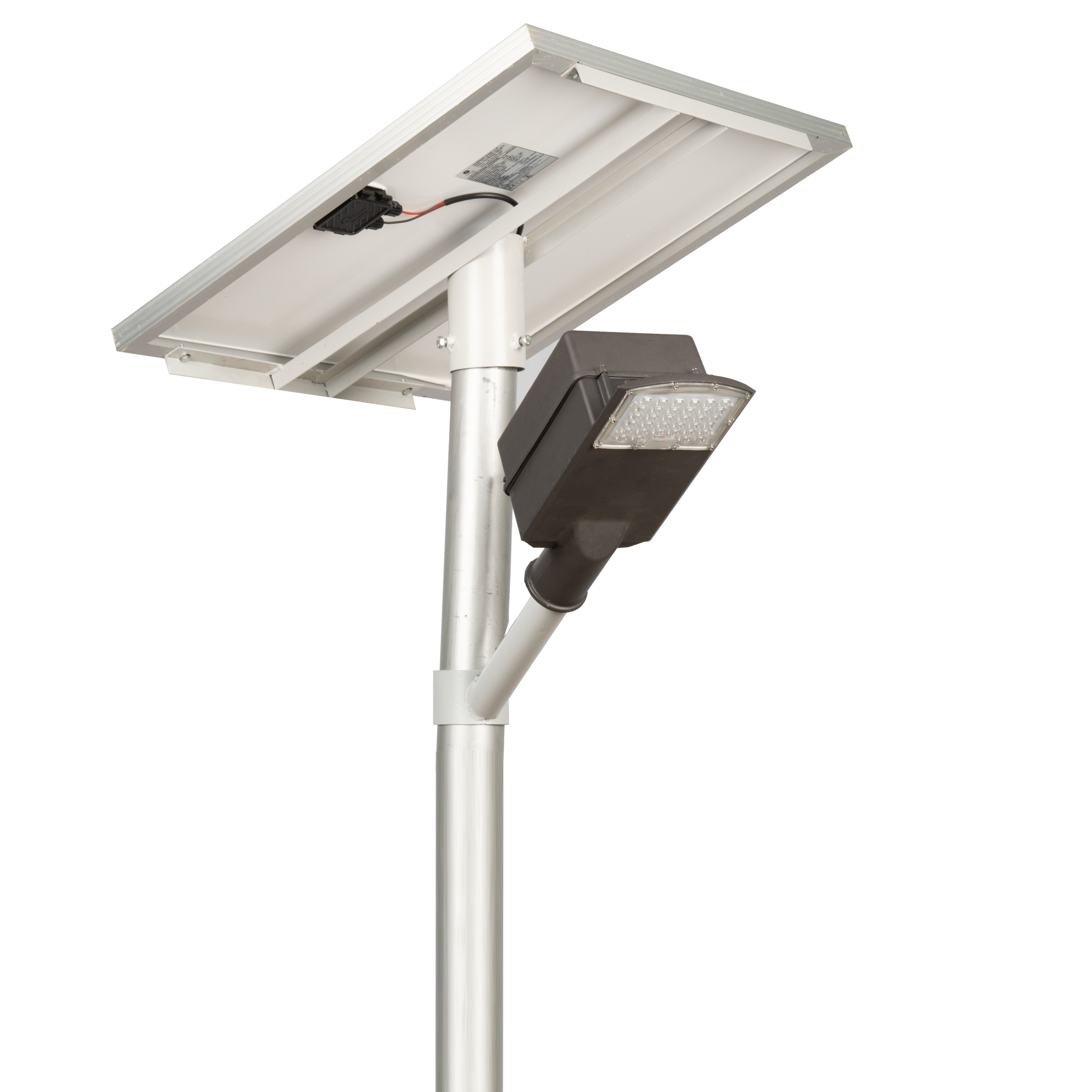 Semi Integrated Solar Street Light Lens Model 24 Watt Light 12.8V 24Ah Battery 60W Solar Panel
