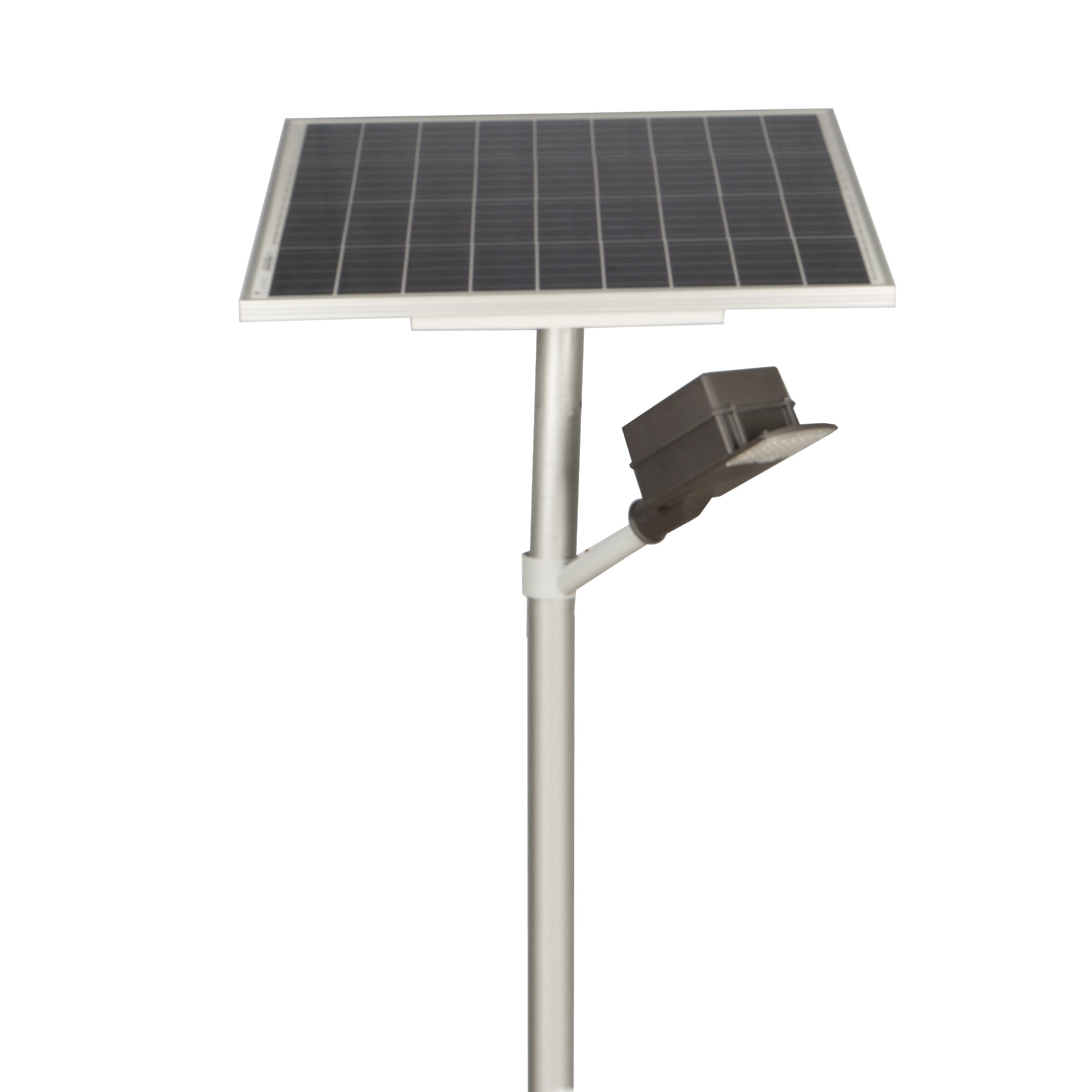 Semi Integrated Solar Street Light Lens Model Remote Monitoring 40 Watt Light 12.8V 36Ah Battery 100W Solar Panel