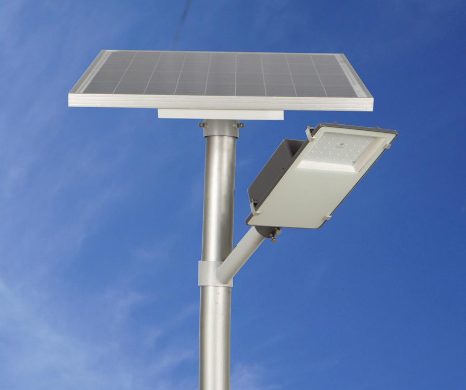 Semi Integrated Solar Street Light Separate Battery Box Model 30 Watt Light 12.8V 78Ah Battery 125W Solar Panel 2