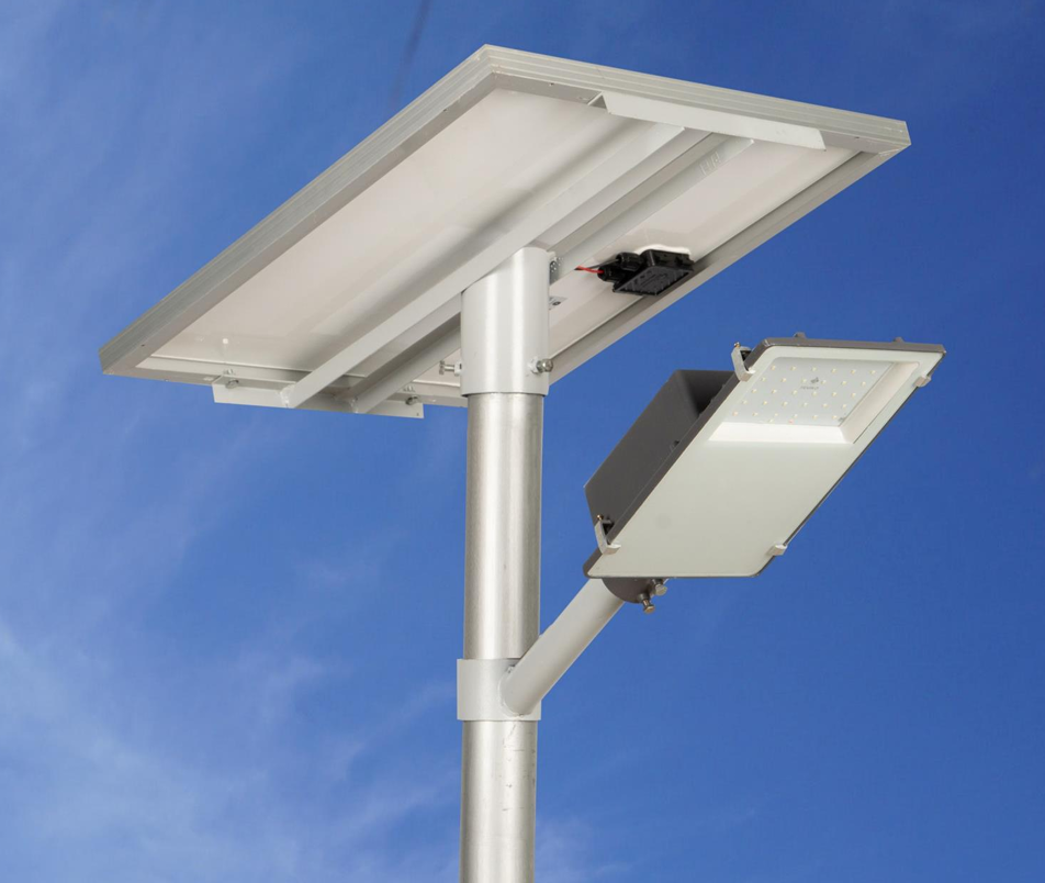 Semi Integrated Solar Street Light Separate Battery Box Model 30 Watt Light 12.8V 78Ah Battery 125W Solar Panel 4