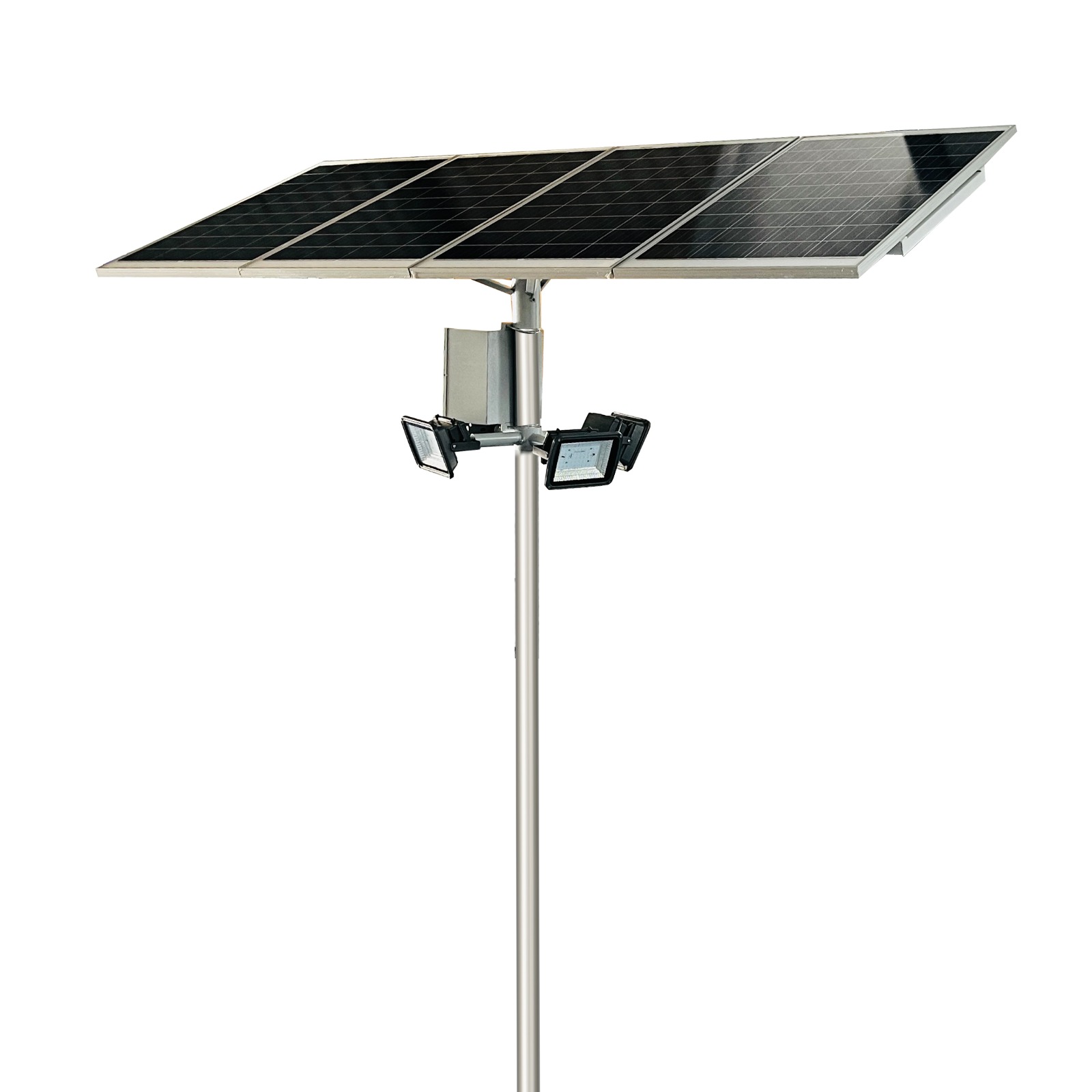 Solar Flood Light High Mast 30W x 2 Light 12.8V 78Ah Battery 165Wp Solar Panel