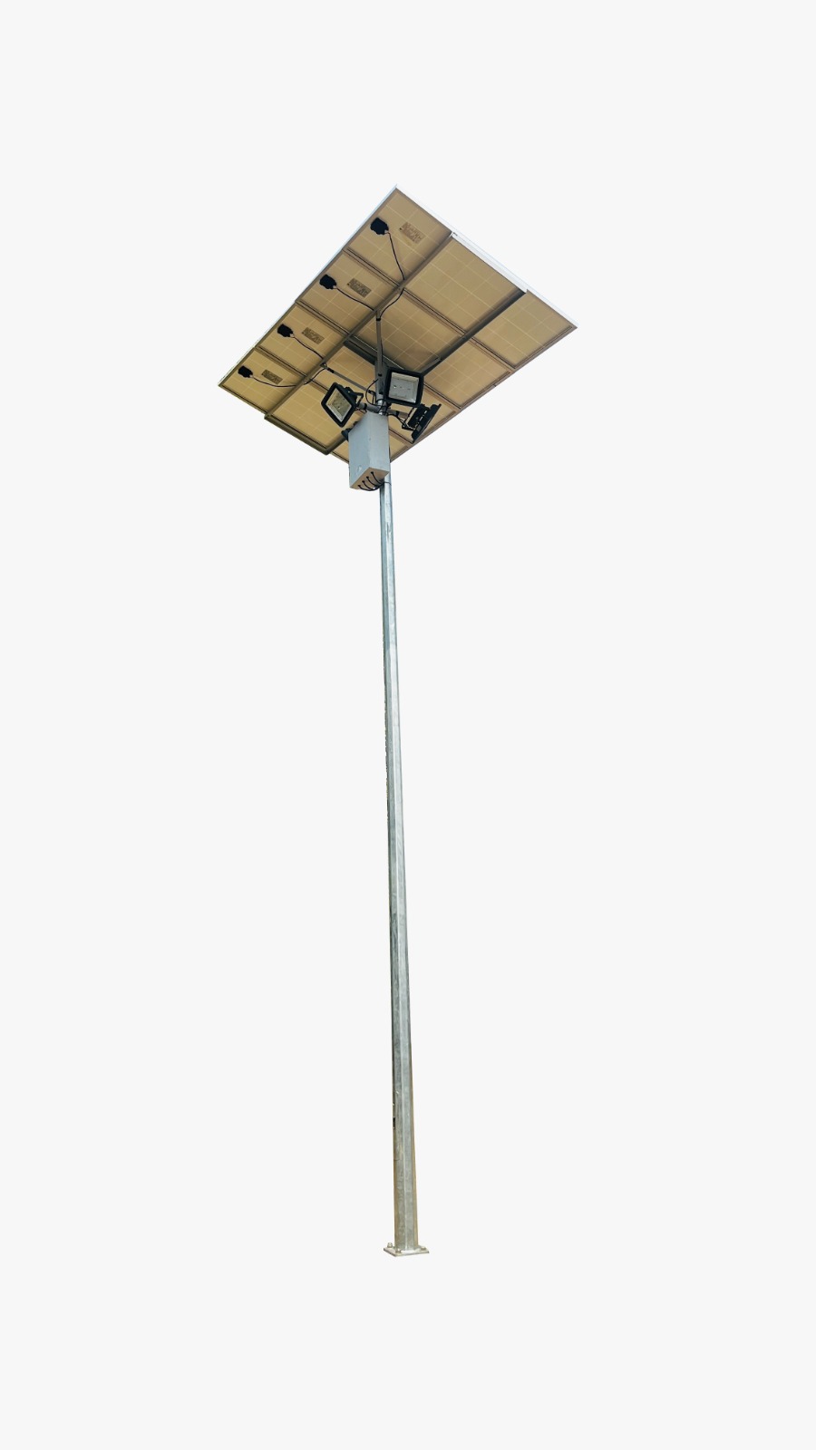 Solar Flood Light High Mast 30W x 5 Light 12.8V 42Ah x 5 Battery 150Wp x 5 Solar Panel (One Day Autonomy) 3