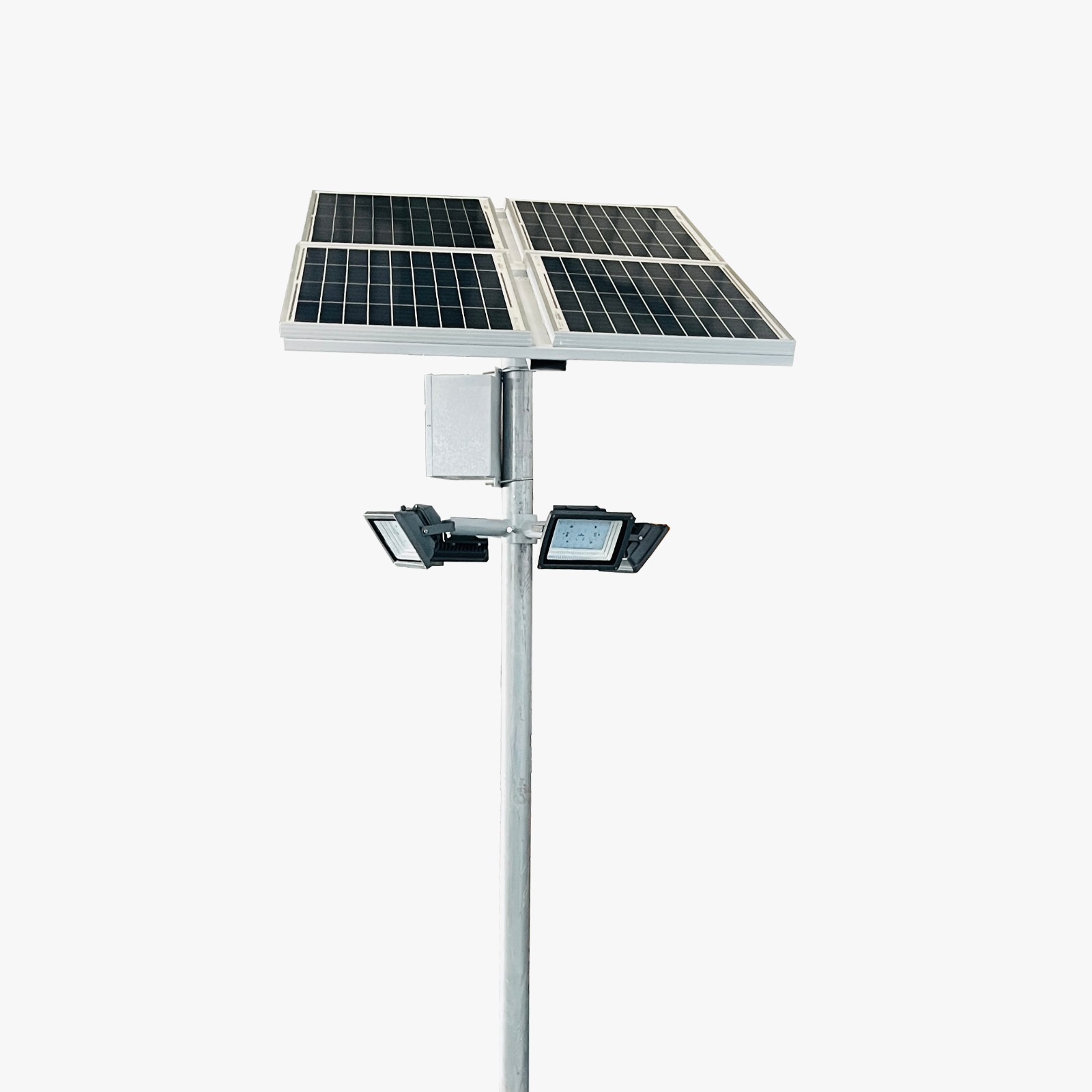 Solar Flood Light High Mast 30W x 2 Light 12.8V 78Ah Battery 165Wp x 2 Solar Panel