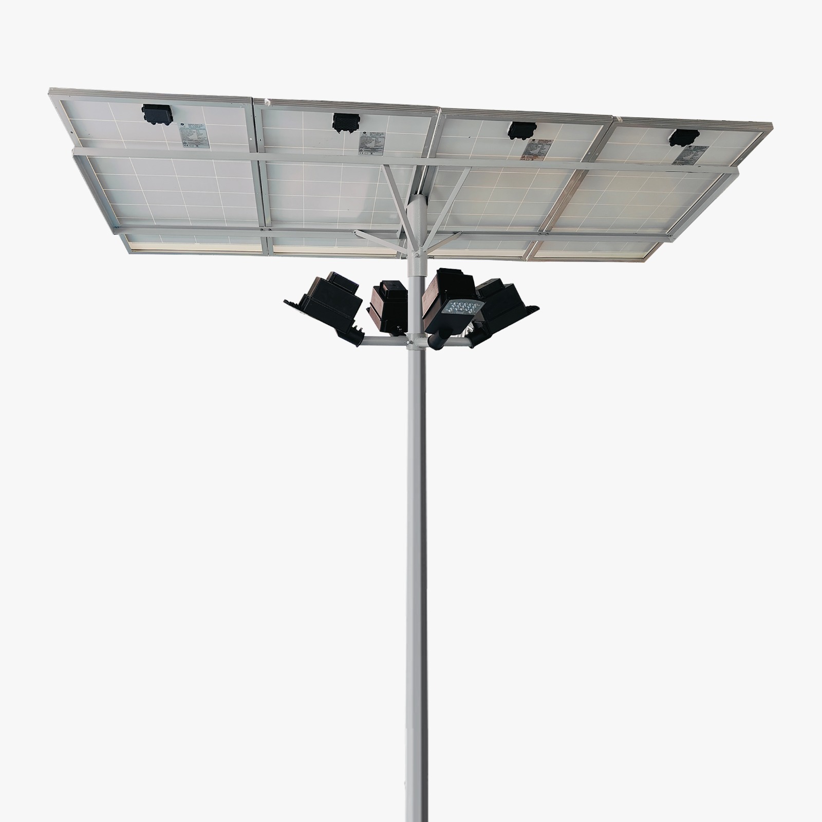 Solar Flood Light High Mast 50W x 6 Light 12.8V 48Ah x 6 Battery 125Wp x 6 Solar Panel