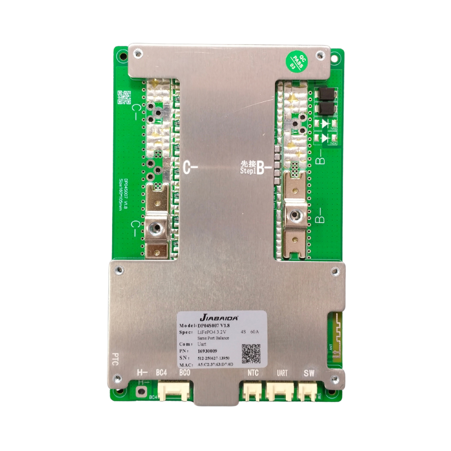 BMS 3-4S 60A SMART JBD (DP04S007) (73ba)