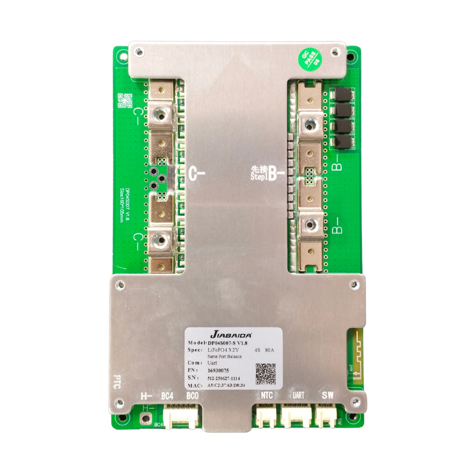 BMS 3-4S 80A SMART JBD (DP04S007) (7ff9)
