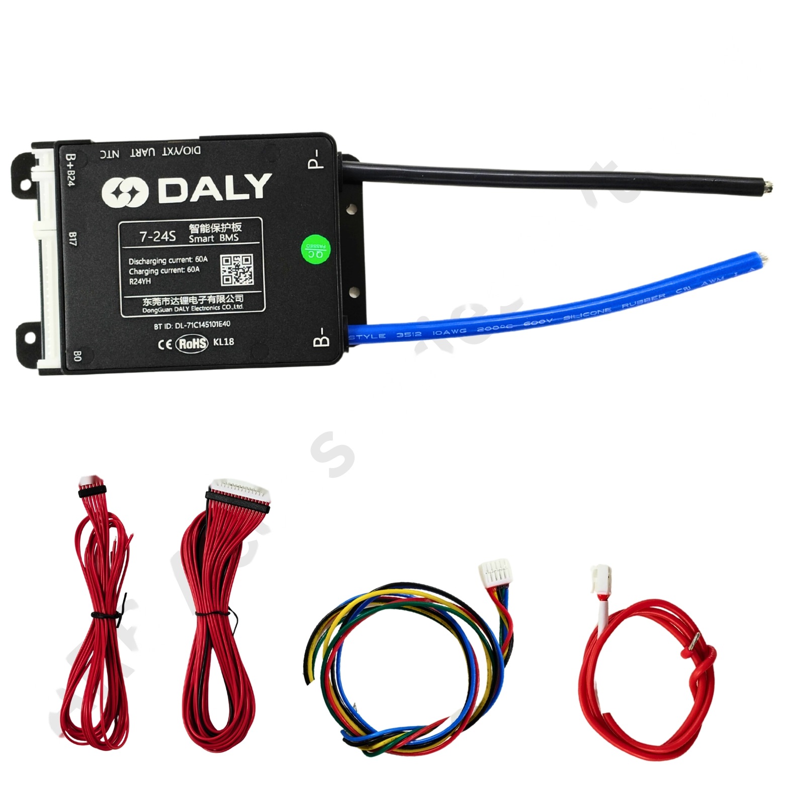 DALY BLACK SMART BMS 7-24S 60A (10b80) - Image 2