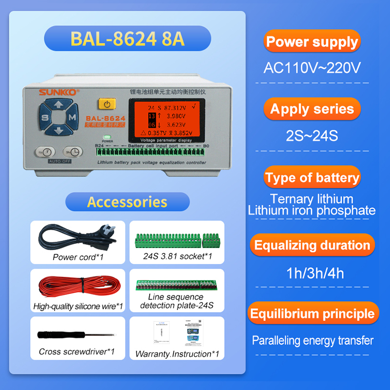ACTIVE BALANCER T8624 SUNKKO (8A 2-24S) (b30c) - Image 5