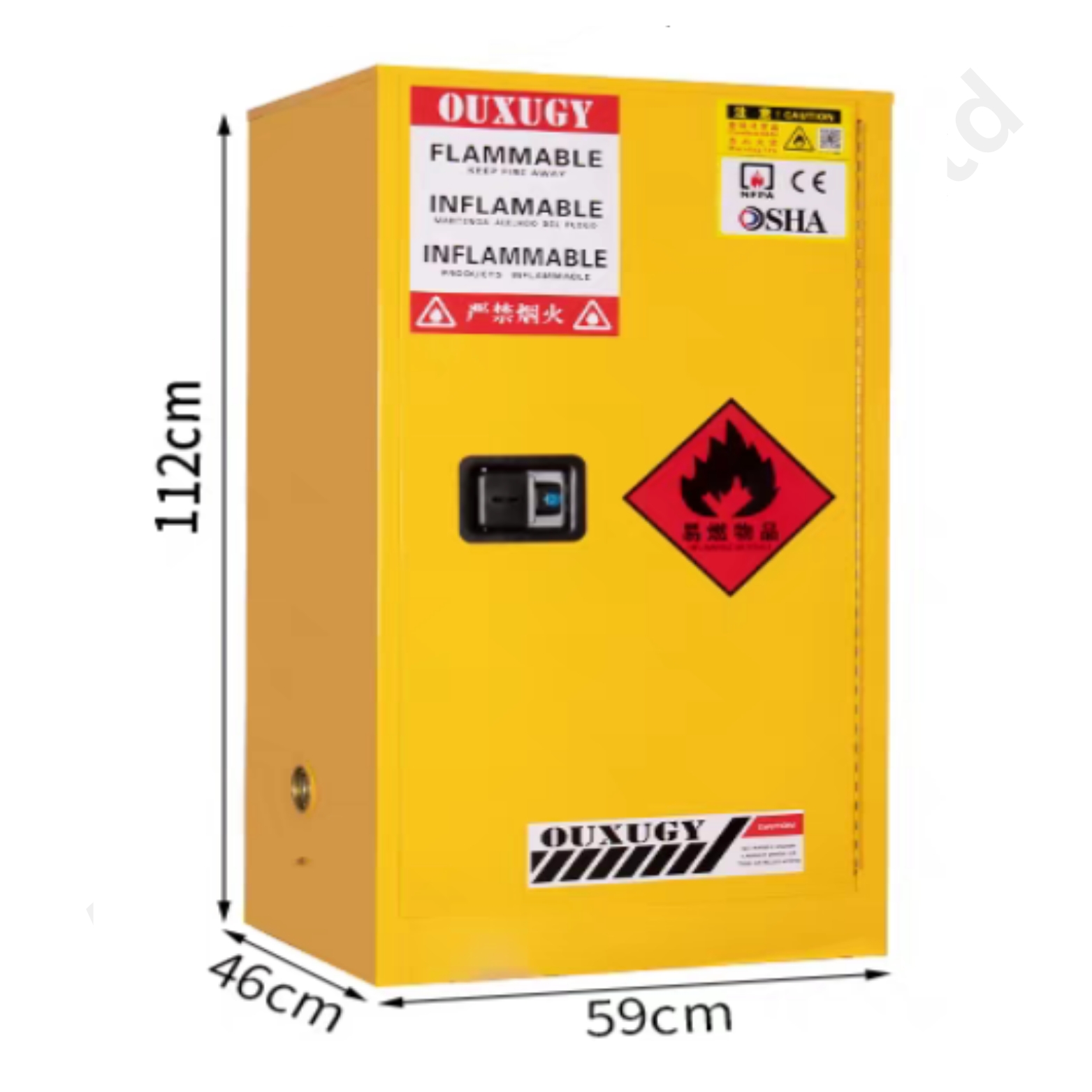 LITHIUM BATTERY SAFETY CABINET 15 GALLON/58LTR (c349) - Image 2