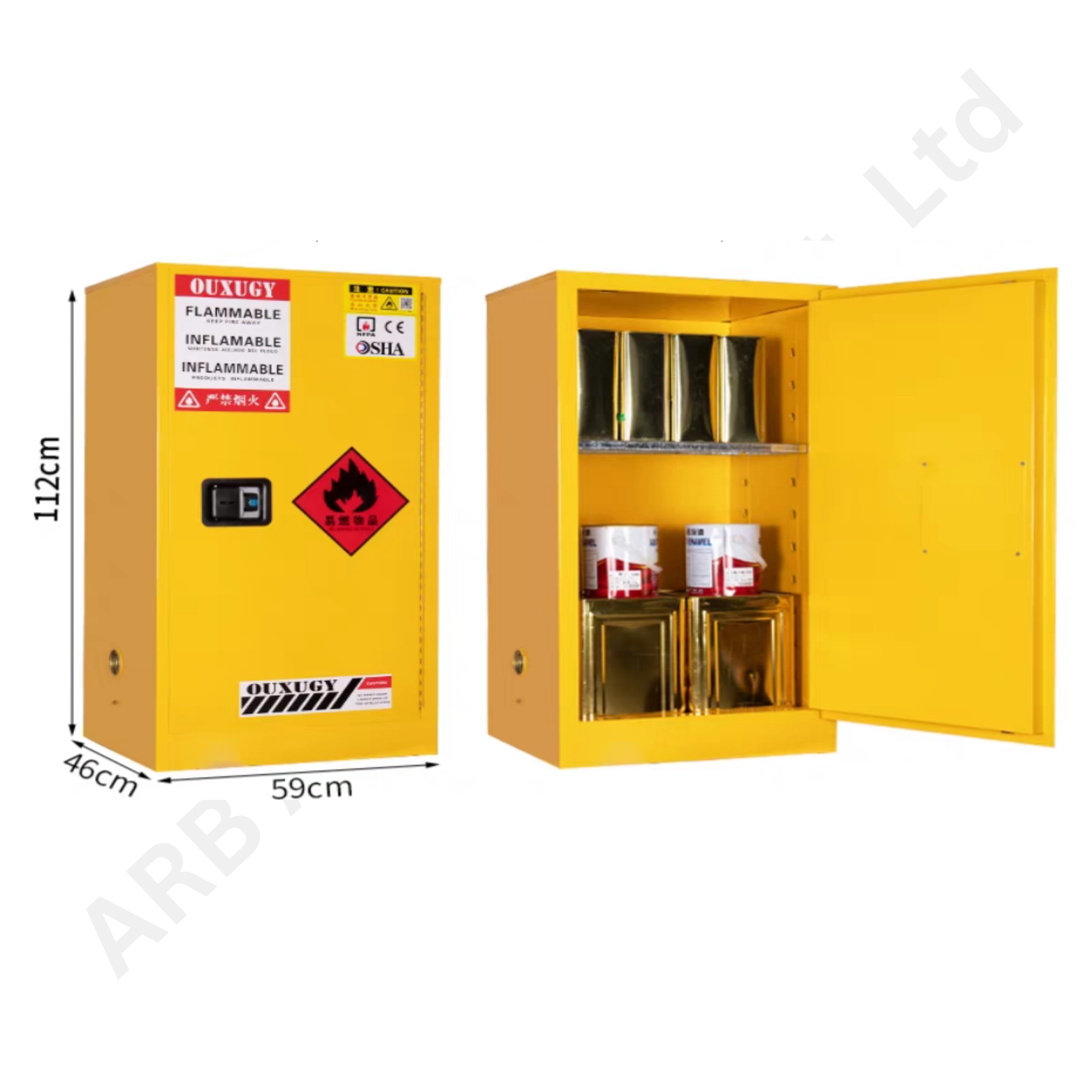 LITHIUM BATTERY SAFETY CABINET 15 GALLON/58LTR (c349) - Image 3