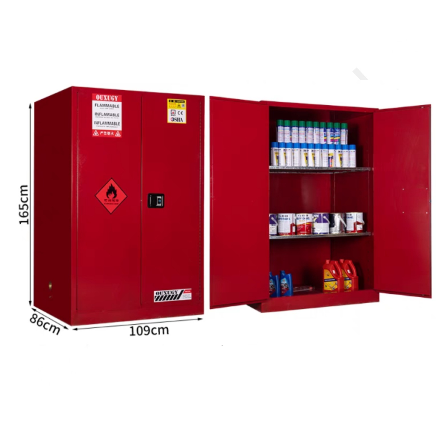 LITHIUM BATTERY SAFETY CABINET 90 GALLON/340LTR (c34e) - Image 4